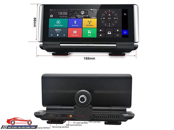 Camera hành trình 4G đặt taplo màn 7inch mã 684 b