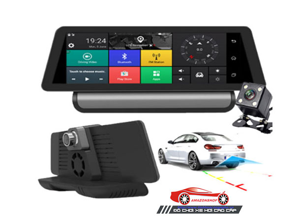 Camera hành trình 4G màn 10 inch mã 688 - Đặt taplo 09