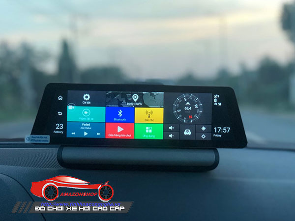 Camera hành trình 4G màn 10 inch mã 688 - Đặt taplo 10